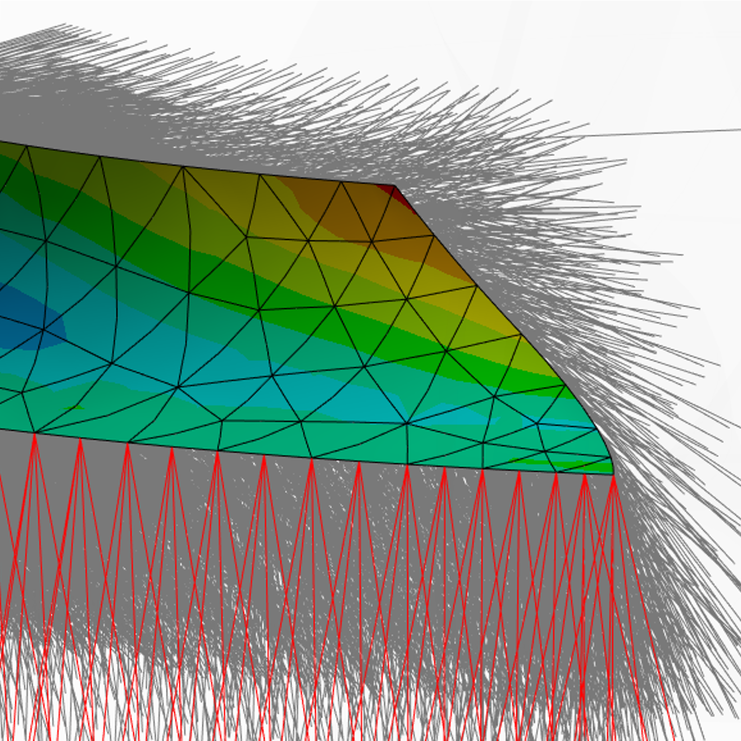 Contour plot of linearized stress on a solid model